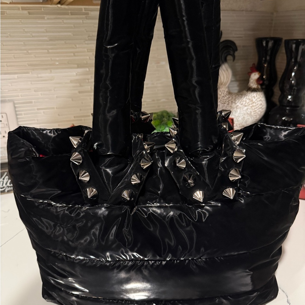 CHRISTIAN LOUBOUTIN Cabamoon Large Gloss Padded Tote Bag